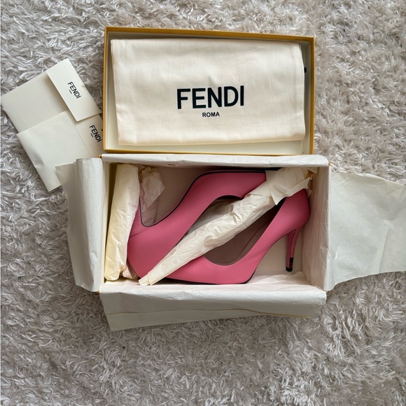 Fendi Shoes - Authentic Fendi Pink Heels with Box